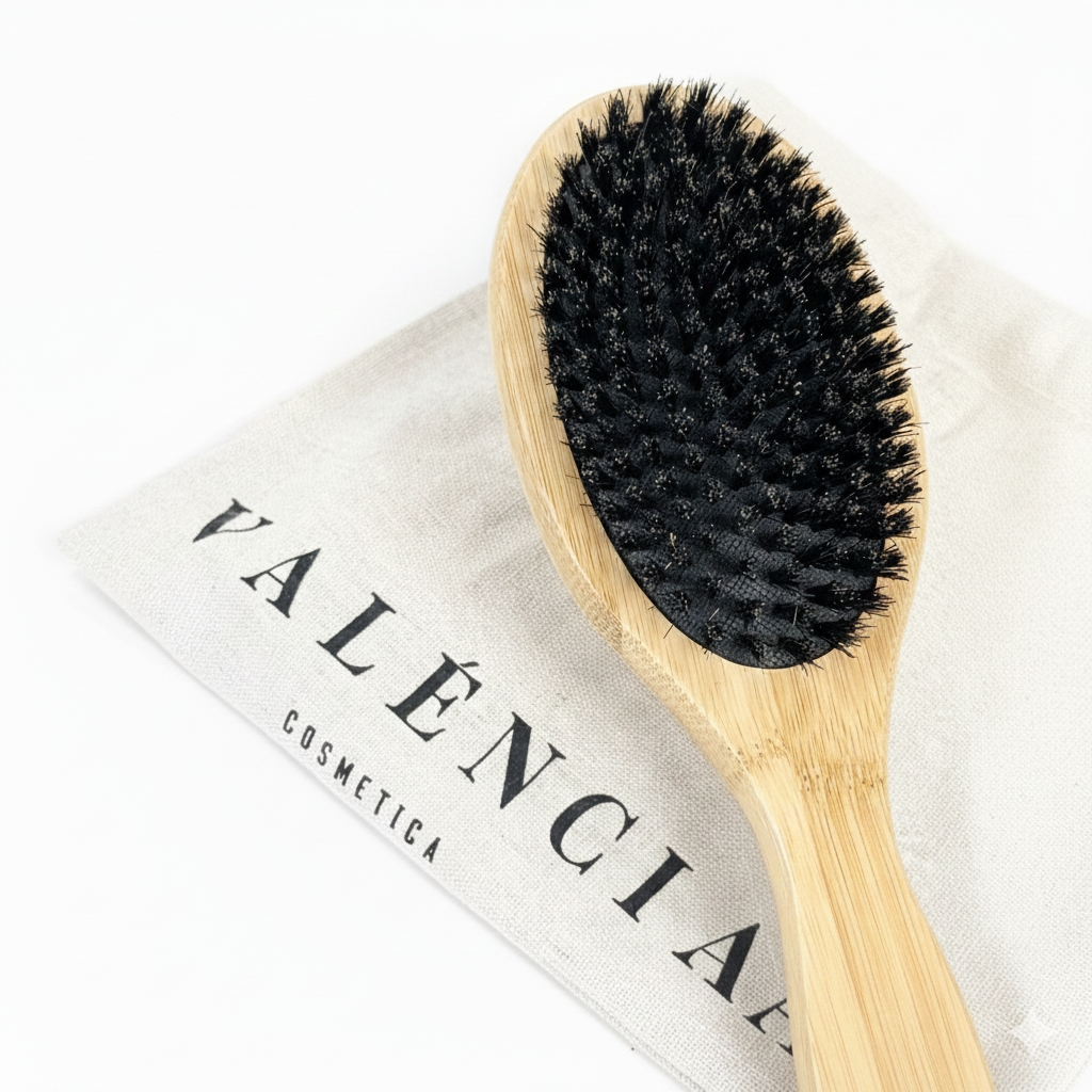 Boar Bristle Scalp Brush - Hair Growth Massager & Exfoliator | VALÉNCIA