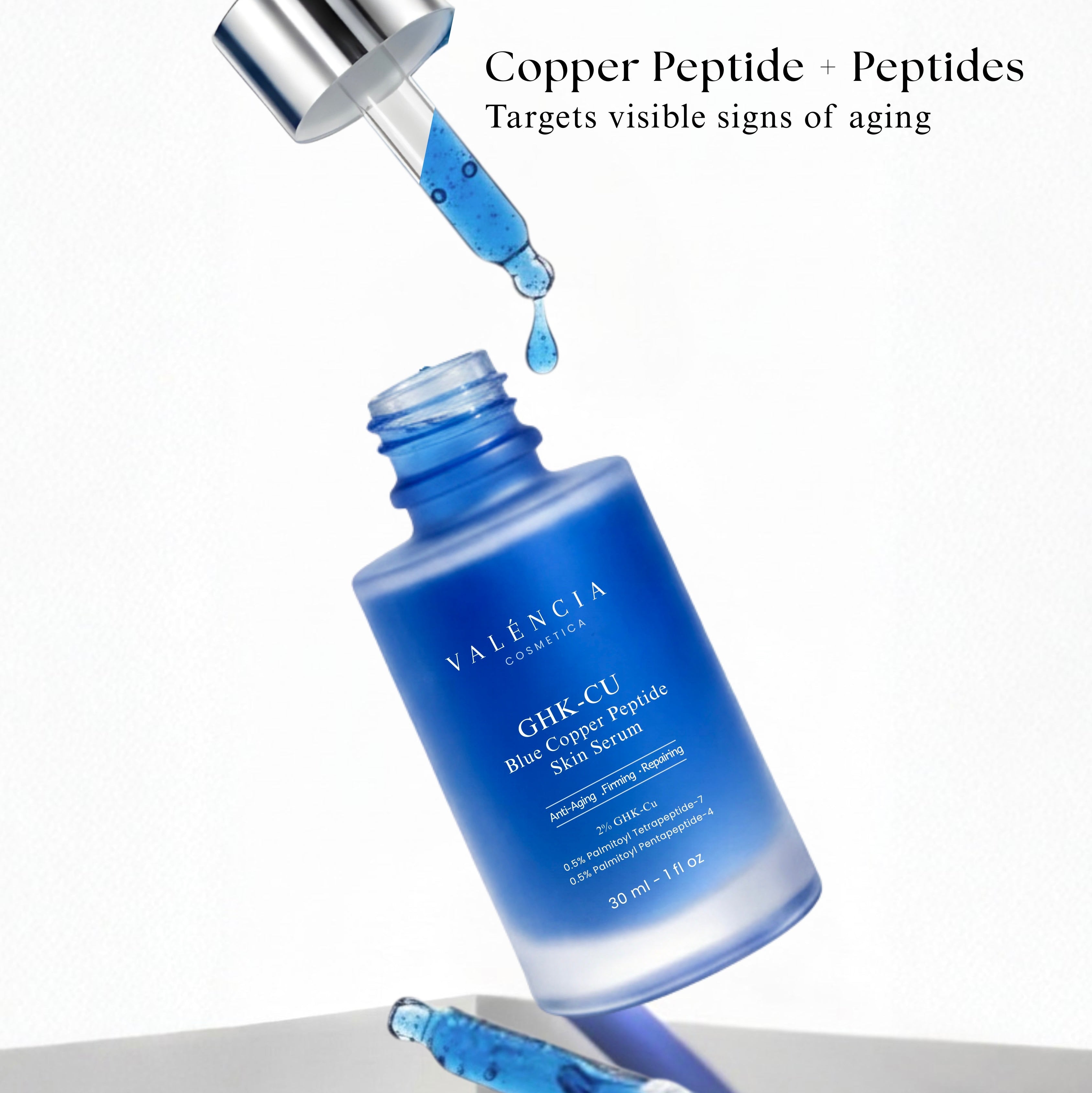 Copper Peptide Serum 3% - Anti-Aging & Firming Skin Serum | VALÉNCIA 30ml
