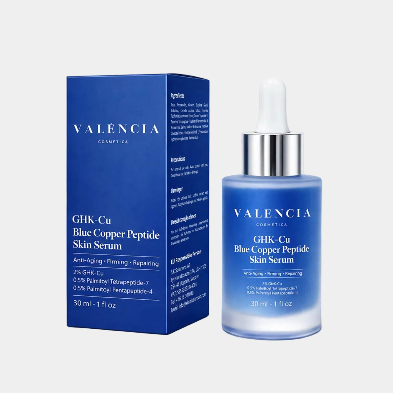 Copper Peptide Serum 3% - Anti-Aging & Firming Skin Serum | VALÉNCIA 30ml