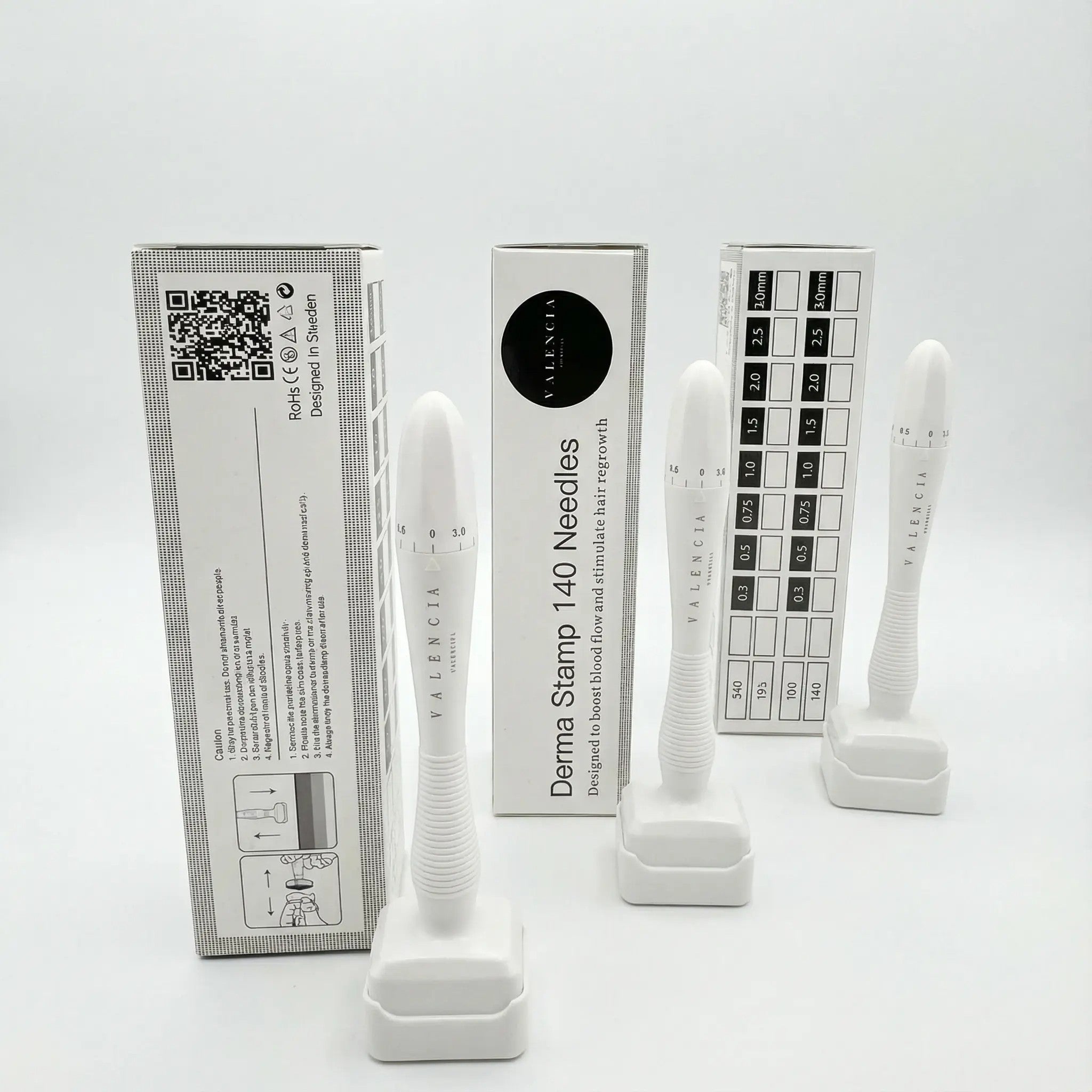 VALÉNCIA Derma Stamp 3-Pack | Microneedling for Skin Rejuvenation